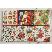 XMAS NAPKIN 3PLY 6ASST
