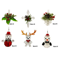 ACRYLIC XMAS ORNAMENT 6ASST