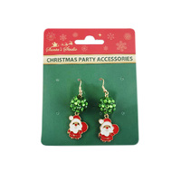 XMAS EARRINGS SANTA SOLD QTY12
