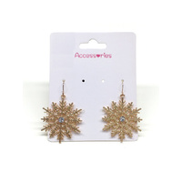XMAS EARRINGS 1 PAIR GOLD SOLD QTY12
