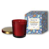 CANDLE BXD XMAS 210G METAL LID SCNTD RED