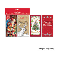 MIX WALLET MONEY 4PK XMAS TRAD
