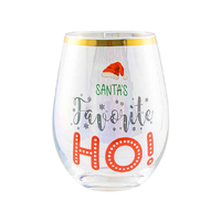 SANTAS FAVOURITE HO GLASS 600ML