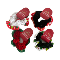 XMAS HAIR RING VELVET W/PRINT SOLD QTY12