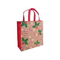 HOLLY AND CANE JUTE BAG LGE