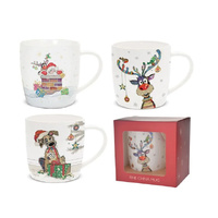 BUG ART XMAS MUG 3ASST SOLD QTY12