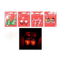 XMAS EARRINGS LED 4ASST UN36