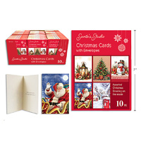 XMAS CARDS PK10 10X15CM 5ASST UN36
