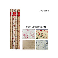 XMAS GIFT WRAP 70CM X5M ASST UN48