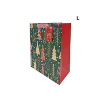XMAS GIFT BAG TREES L 26X32X10CM QTY 12