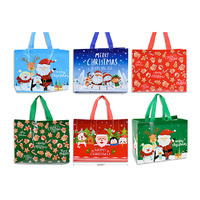 XMAS NON WOVEN BAG 32X25X16.8CM 6ASST SOLD QTY12