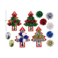 XMAS GIFT BOW 3.8CM 10PK PLUS RIBBON