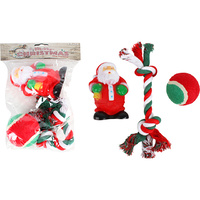 XMAS DOG TOYS 3PC UN12