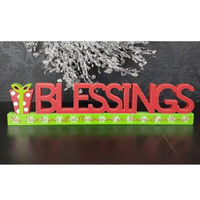 BLESSING XMAS CUTOUT ON STAND