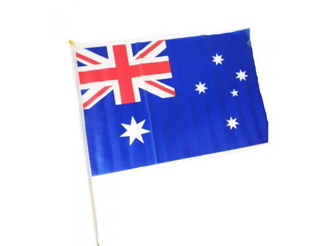 AUSTRALIAN FLAG HAND WAVER 90x60CM SOLD QTY12