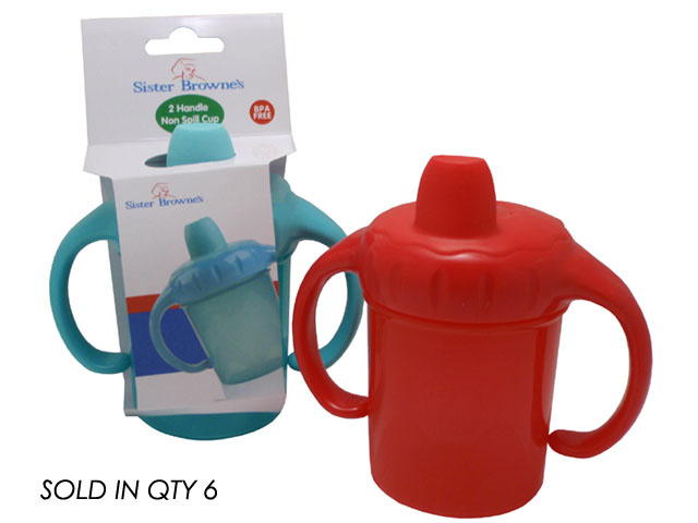 BPA FREE NON SPILL 2 HNDL CUP 200ML SOLD QTY6