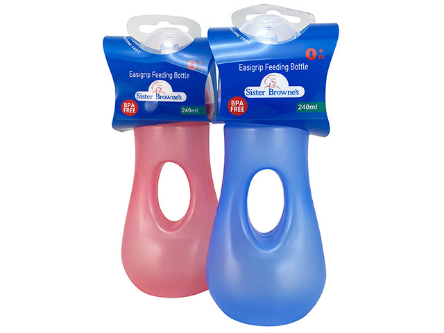 EASY GRIP BABY BOTTLE PINK/BLUE UN6