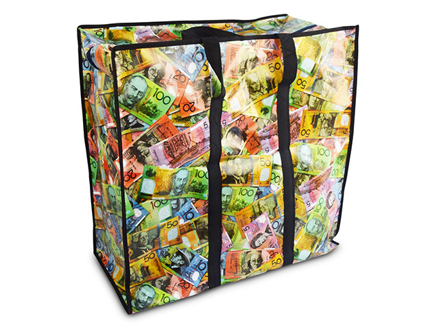 BAG AUD MONEY 70X75X30CM SOLD QTY10