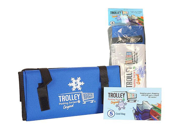 TROLLEY BLUE INSULATED ZIP UP COOL BAG