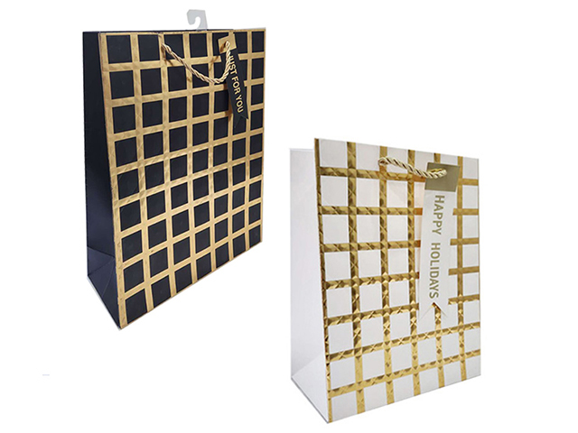GIFT BAG EMBOSS+HOTSTAMPING 32*26*10CM SOLD QTY12
