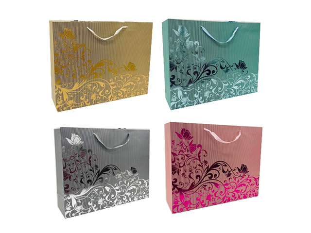 GIFT BAG HOT STAMPING 4ASST XXL QTY 12