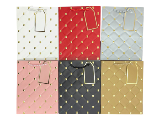 GIFT BAG WITH CARD WHITE 26X32X12CM SOLD QTY12