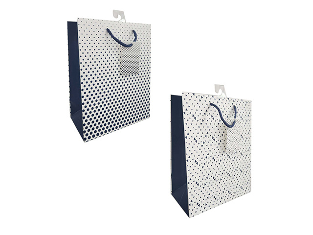 GIFT BAG BLUE PATTERNS XS SOLD QTY 12