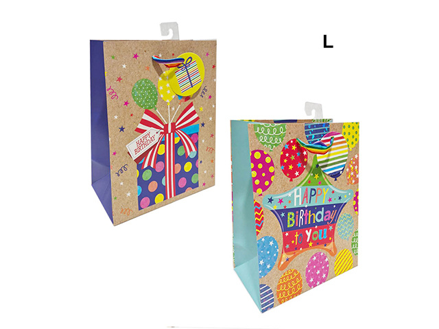 GIFT BAG BIRTHDAY PRESENT L SOLD QTY 12