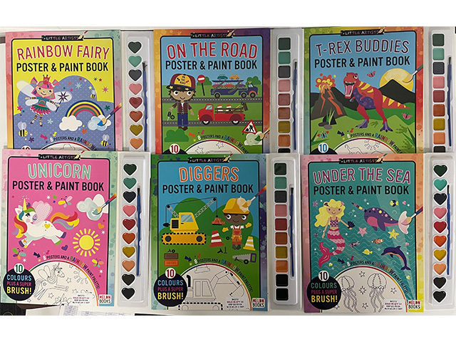 POSTER AND PAINT ACTIVITY BOOK SOLD QTY 12