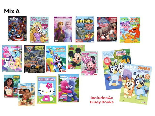 LICENSED COLOURING BOOKS ASST SOLD QTY12