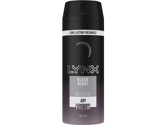 LYNX DEO BLACK NIGHT 165ML QTY 6