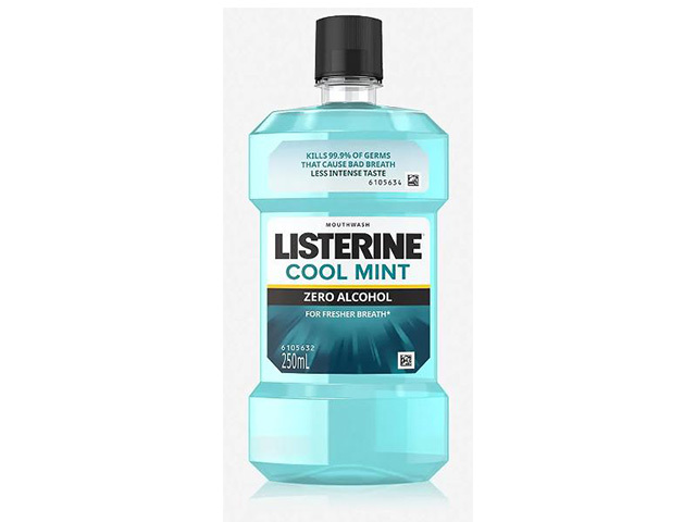 LISTERINE MOUTHWASH ZERO 250ML UN6
