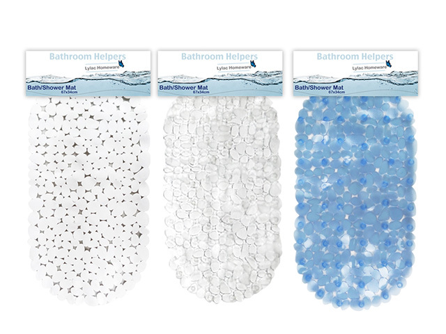 BATH MAT PVC 34X67CM 3ASST