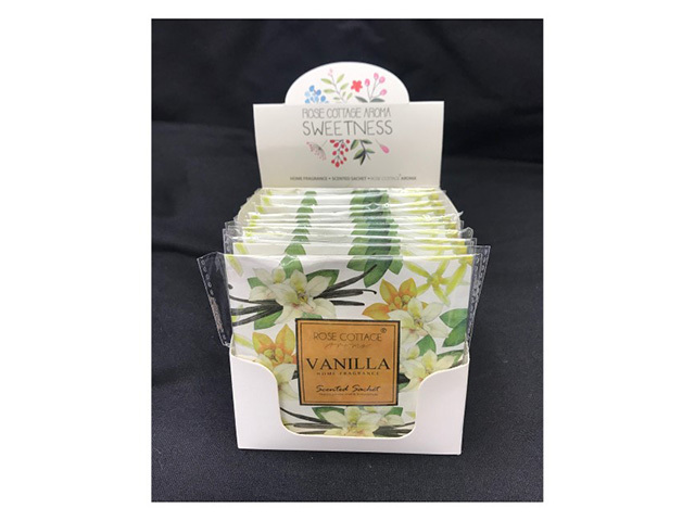 SCENTED SACHET VANILLA 11X11CM UN12
