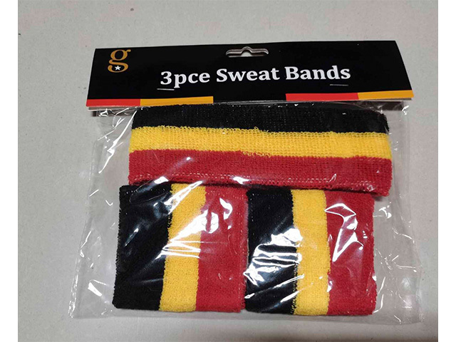SWEAT BANDS R-B-Y 3PCS SOLD QTY12