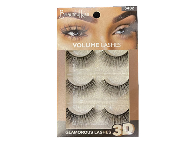 FAKE EYELASH 3 PAIR W/GLUE SOLD QTY12