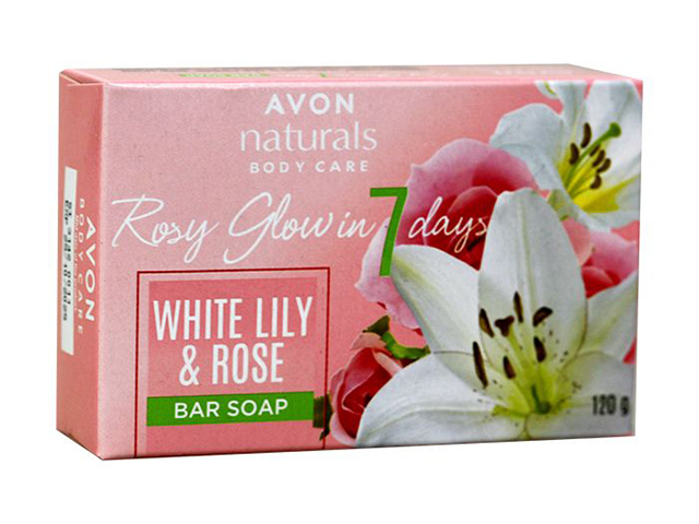 AVON NATURAL WHITE LILY AND ROSE BAR SOAP 100G