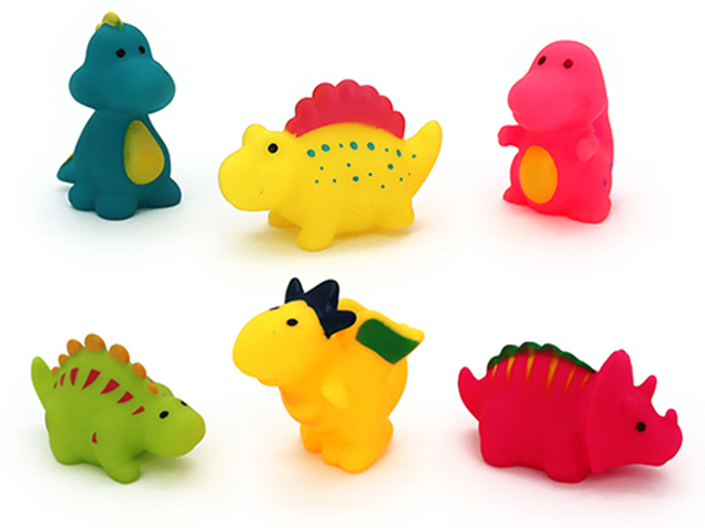 BATH TOYS DINOSAURS 6ASST SOLD QTY6