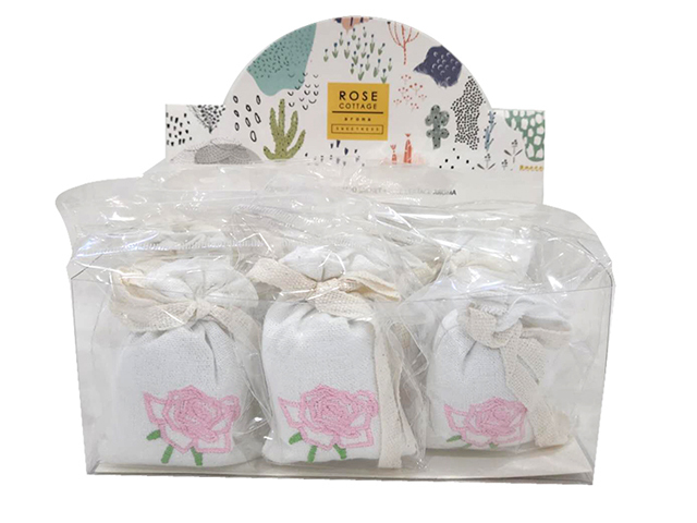 SCENTED POUCH ROSE 4X6.7CM UN12