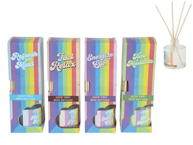 50ML GOOD VIBES DIFFUSER 4ASST SOLD QTY12