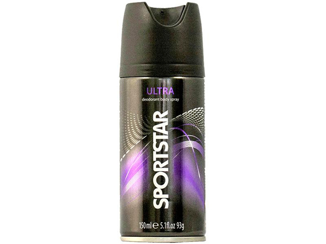 SPORTSTAR MEN DEODORANT BODY SPRAY ULTRA 150ML QTY 12
