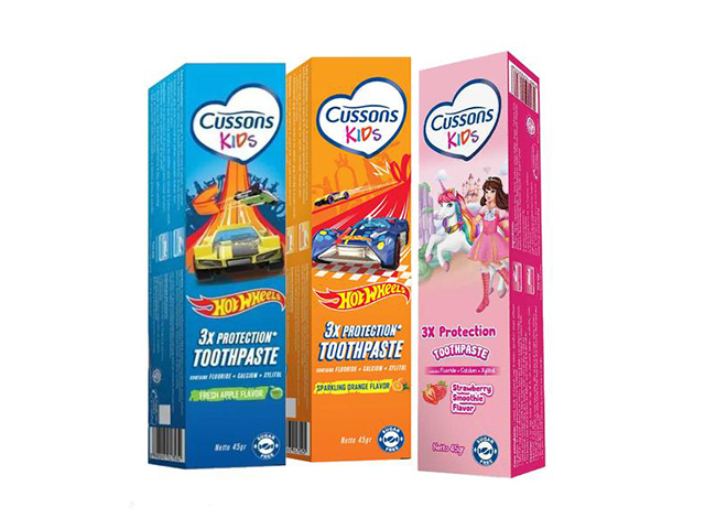 CUSSONS KIDS FLAVOURED TOOTHPASTE 45G 3ASST SOLD QTY6