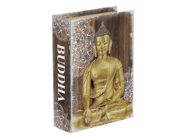 23X17 GOLD BUDDHA MANDALA BOOK BOX