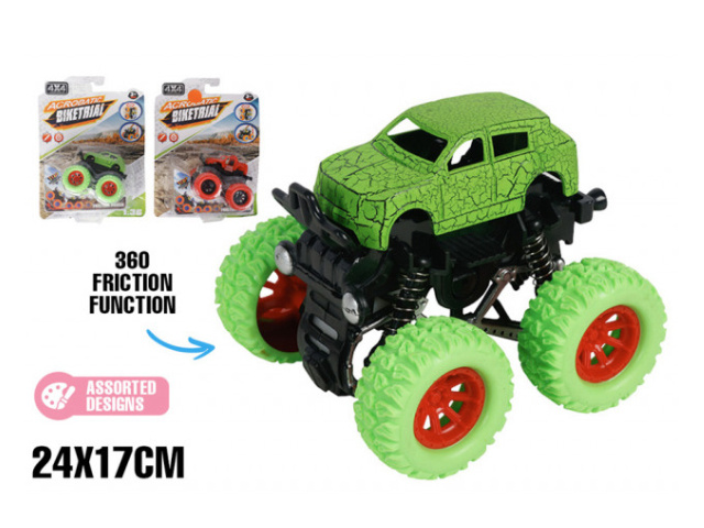 BIG FOOT 360 FRICTION VEHICLE 24X17CM 2ASST