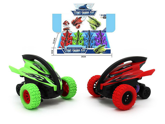 FRICTION SHARK FIN STUNT CAR 6ASST 11CM UN12