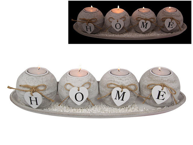 39X14CM MDF HOME CANDLE HOLDER