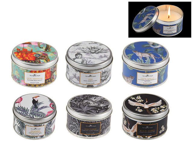 65G SCENTED TIN CANDLE 6ASST