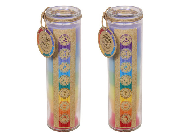 21CM CHAKRA AND LUCK 7 LAYERED CANDLE