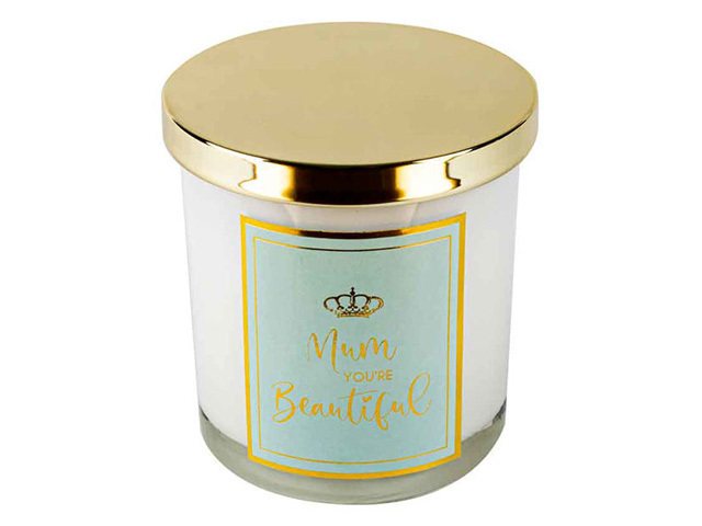 MUM YOU'RE BEAUTIFUL CANDLE 9X8CM 45H