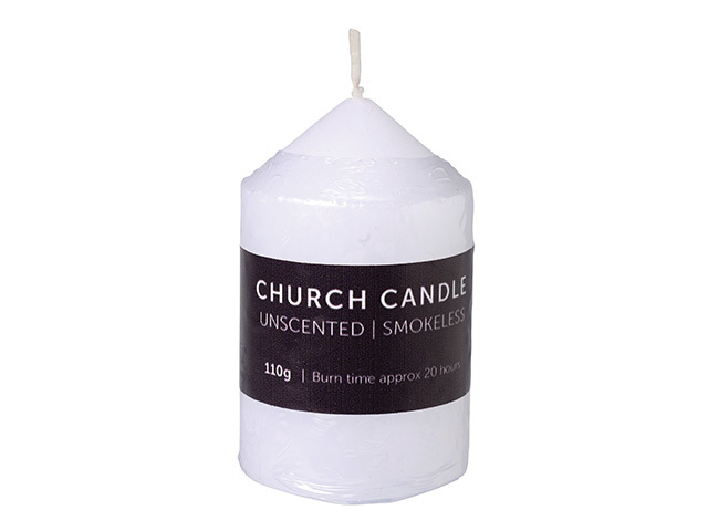 CANDLE CHURCH 7.5CM UNSCENTED
